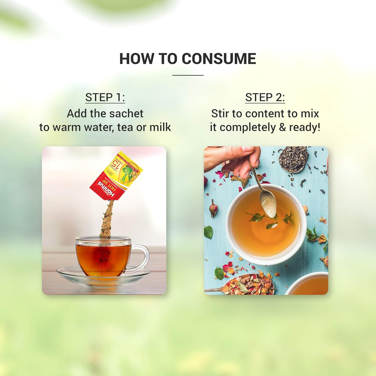 Dabur Honitus Hot Sip Ayurvedic Kadha - Pack of 30 Sachets