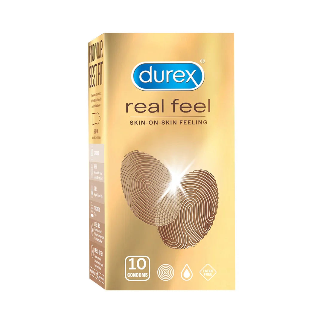 Skip to product information   Durex Quality   Discreet Delivery   Free Express Shipping*   Best Price Online  Durex Real Feel - 10 Condoms