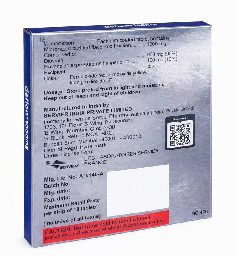Servier DafLon 1000mg Tablet