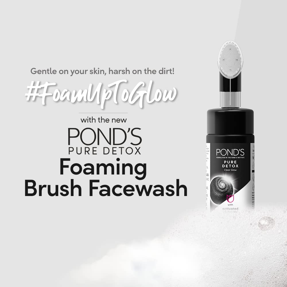 Ponds Pure Detox Foaming Brush Facewash - 150 ml