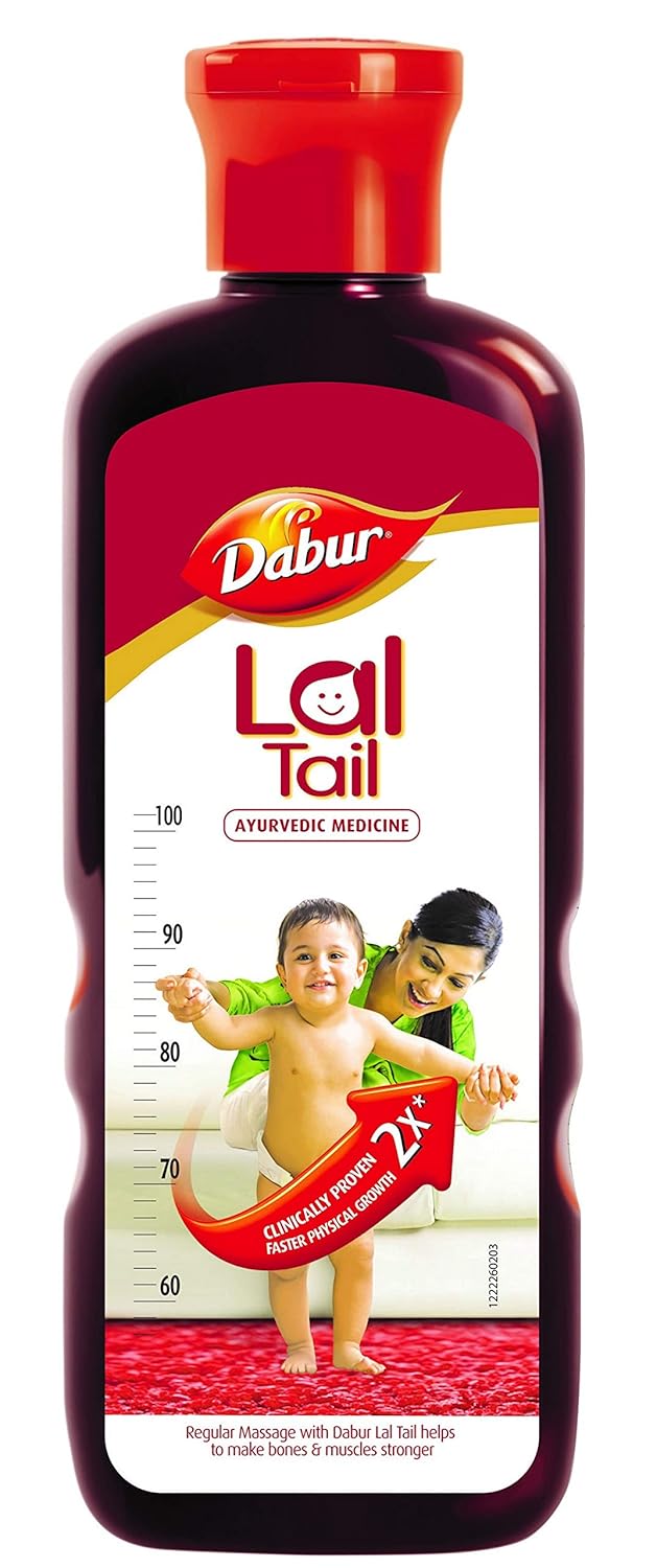 Dabur Lal Tail - Ayurvedic Baby Massage Oil For Baby's Bone, Muscle & Skin Health - 100 ml