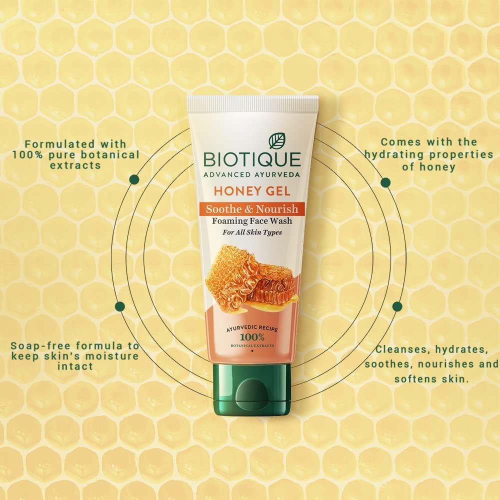 Biotique Advanced Ayurveda Bio Honey Gel Refreshing Foaming Face Wash - 150ml