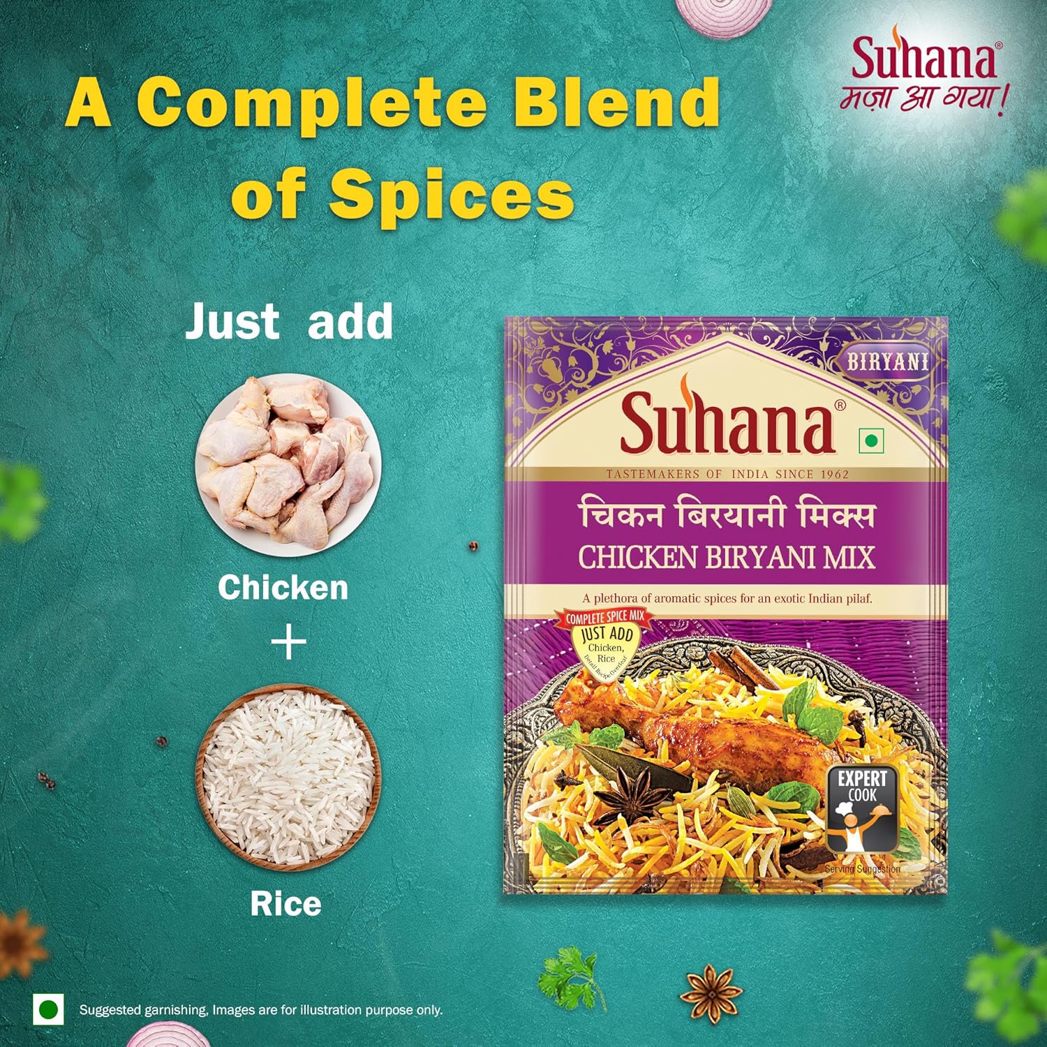 Suhana Chicken Biryani Pouch Spice Mix - 50 gm