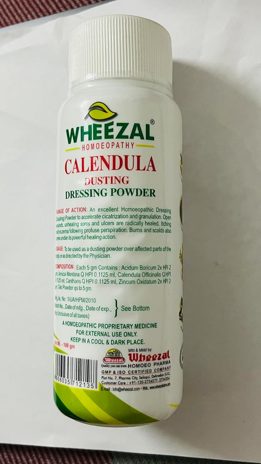 Wheezal Calendula Dusting Dressing Powder - 100gm