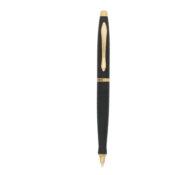 SWISSBRAND Opulent 2525 Matte black gold Ballpoint Pen with gold trim