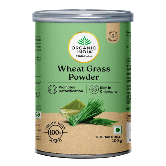 Organic India Wheat Grass Powder | Supports Energy & Immunity | 100 gm