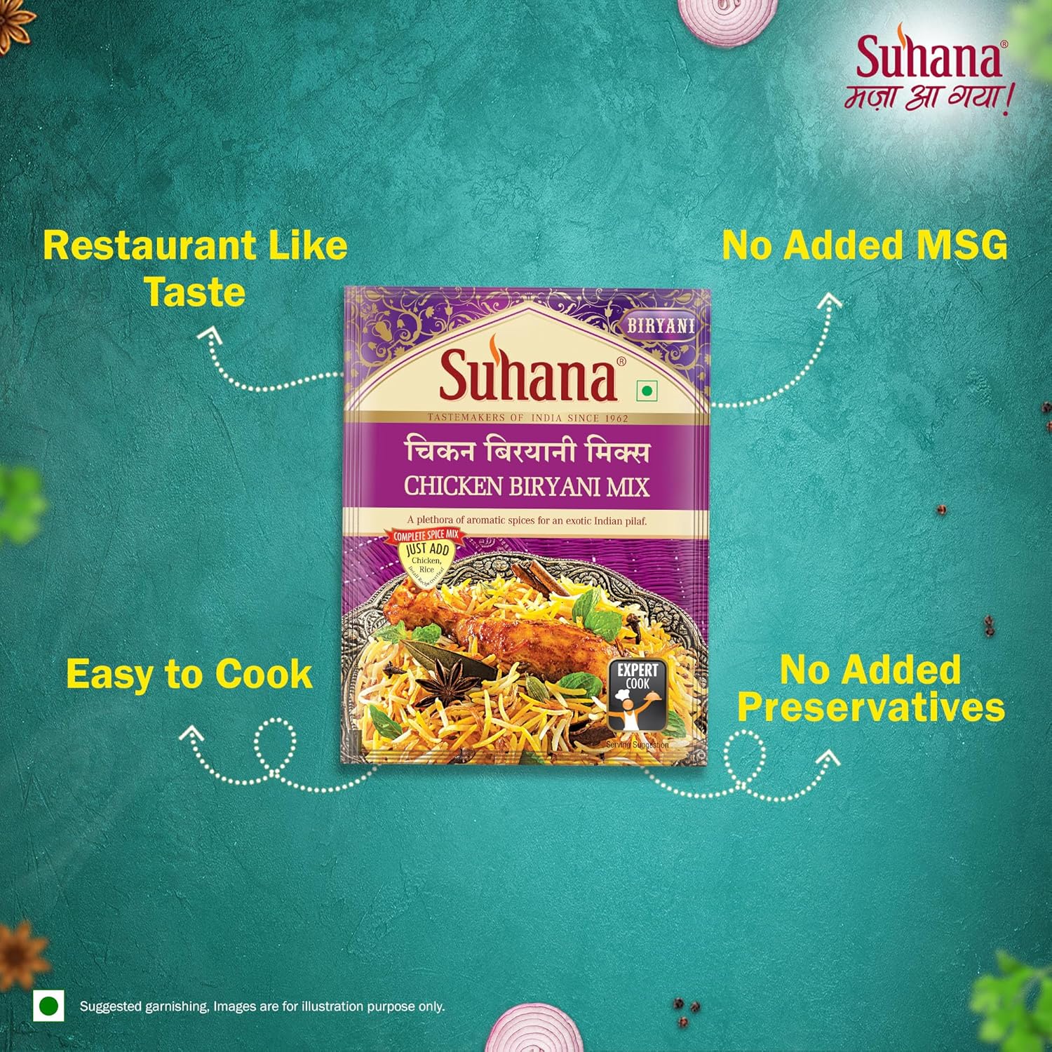 Suhana Chicken Biryani Pouch Spice Mix - 50 gm