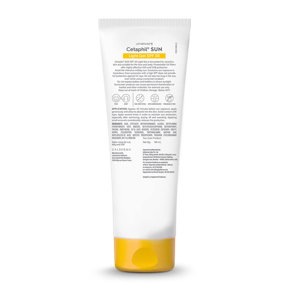 Cetaphil Gentle Skin Cleanser & Sun SPF 30 Light Gel Combo - 118ml+ 100ml