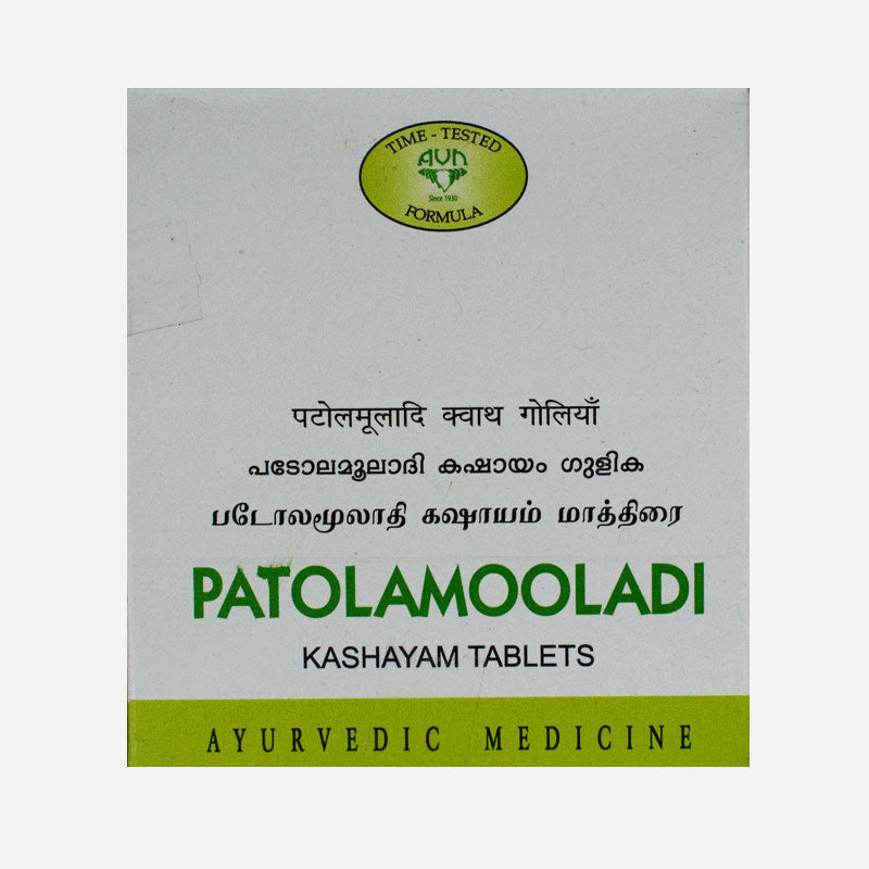 AVN AYURVEDA PATOLAMOOLADI KASHAYAM TABLETS – 120 NOS For itching and pigmentation