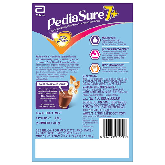 PediaSure 7+ Specialized Nutrition Drink Chocolate Powder 800gm
