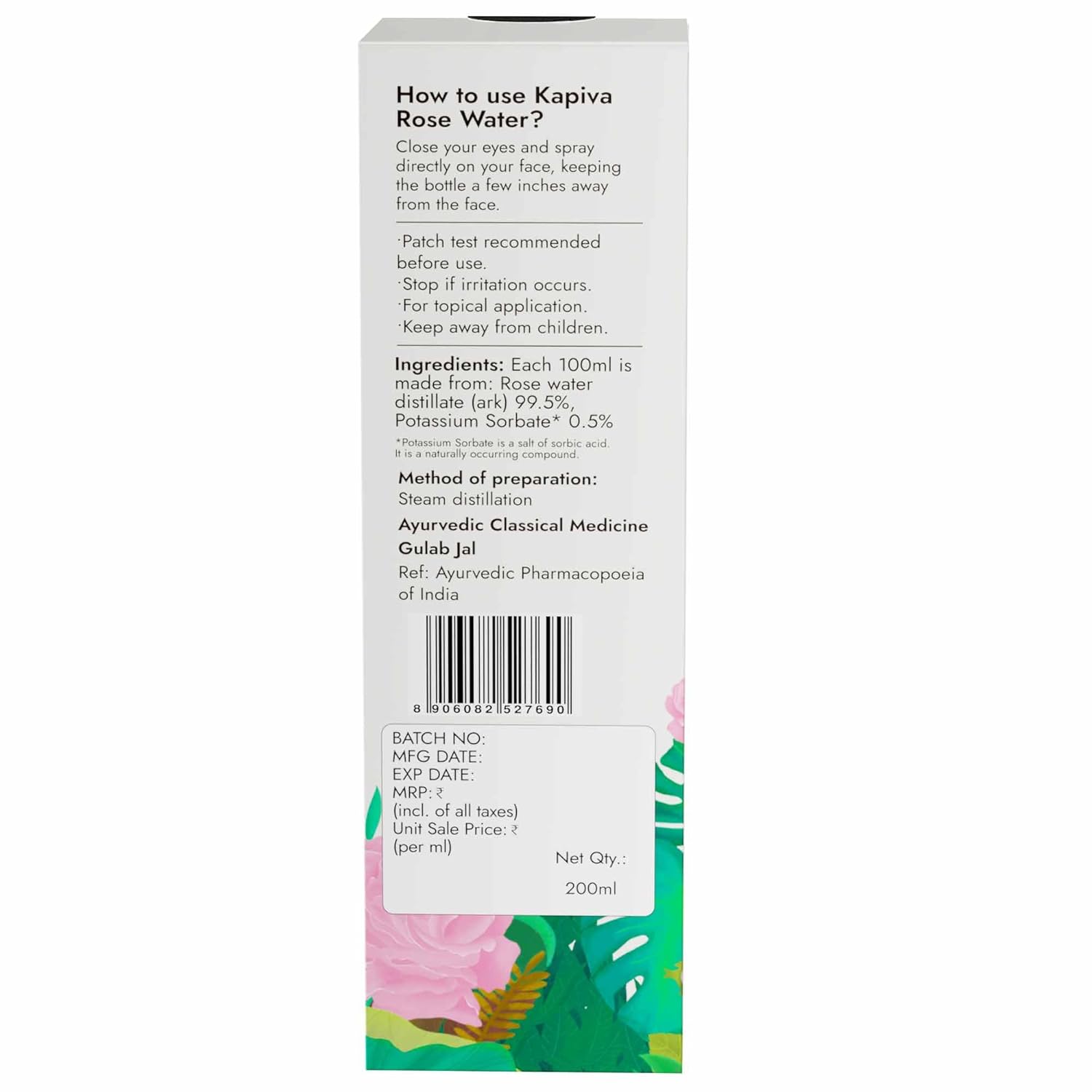 Kapiva Ayurveda Skin Rituals Rose Water - 200 ml