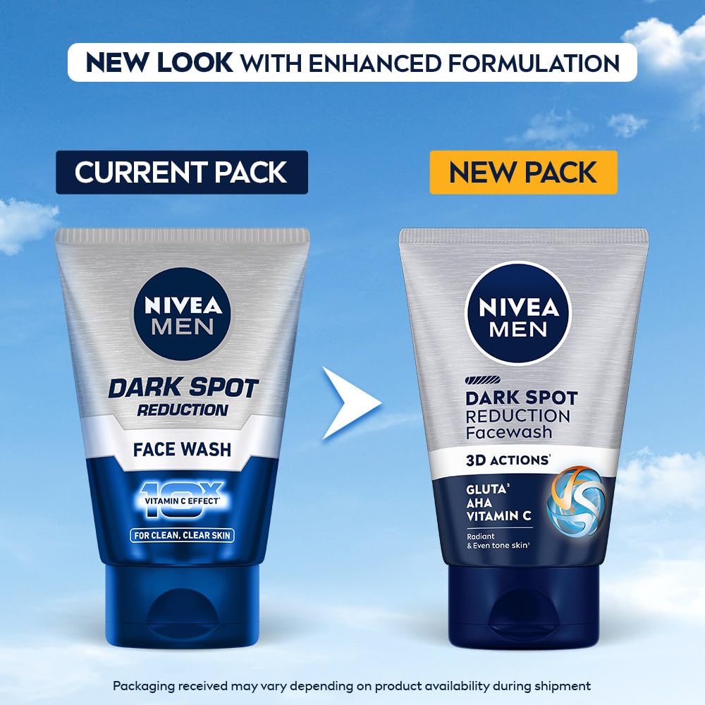 Nivea Dark Spot Reduction Men Face Wash - 100 gm