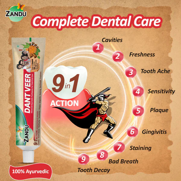 Zandu Dant Veer Toothpaste - 400 gm
