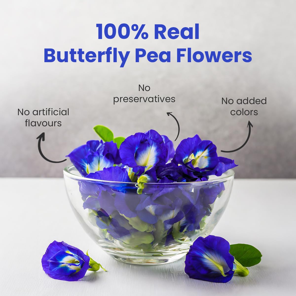 Blue Tea Butterfly Pea Herbal Tea Bags | Anti-Oxidant Rich Herbal Flower Based Caffeine Free - No Preservatives | Detox Tea Natural Premium Herbal Tea - 30 Teabags