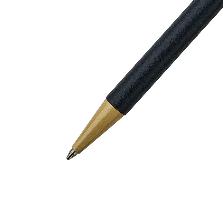 SWISSBRAND Glide 2529 Matte black gold Ballpoint Pen with gold trim.