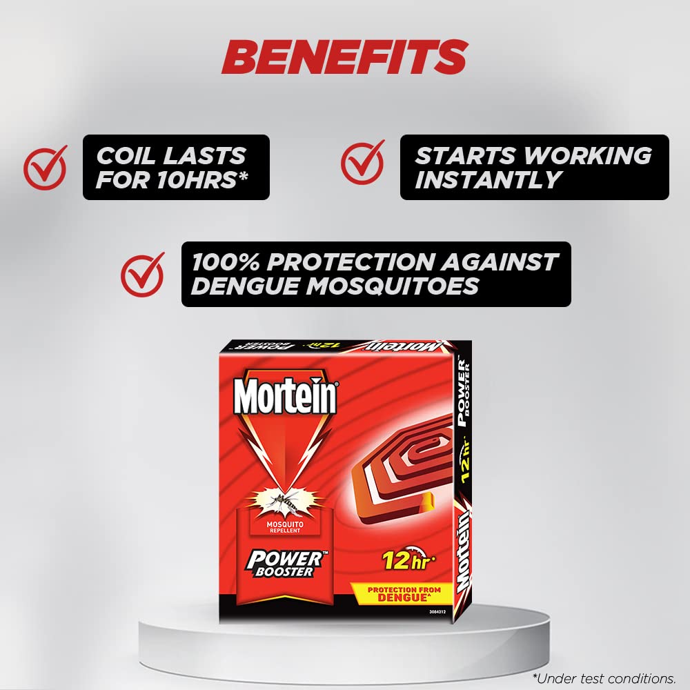 Mortein Power Booster 12hrs Coil - Pack of 10