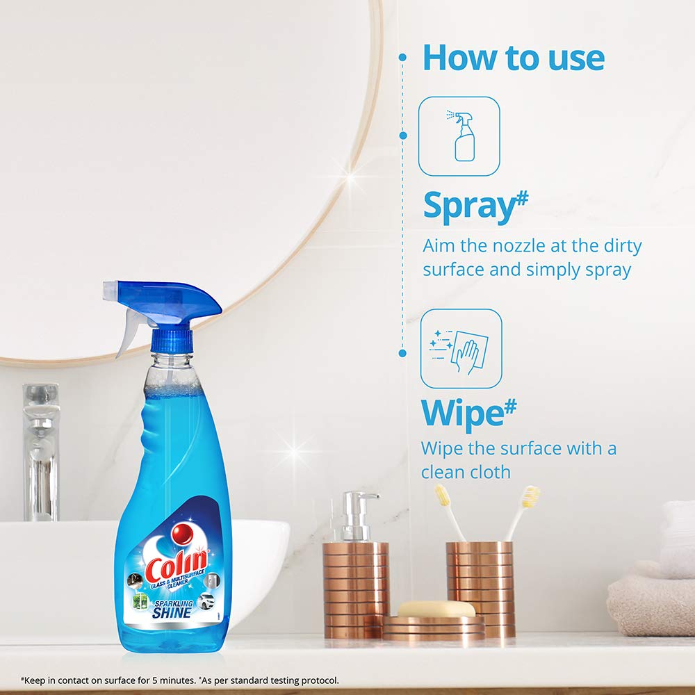 Colin Glass and Surface Cleaner Liquid Spray, Regular - 125 ml