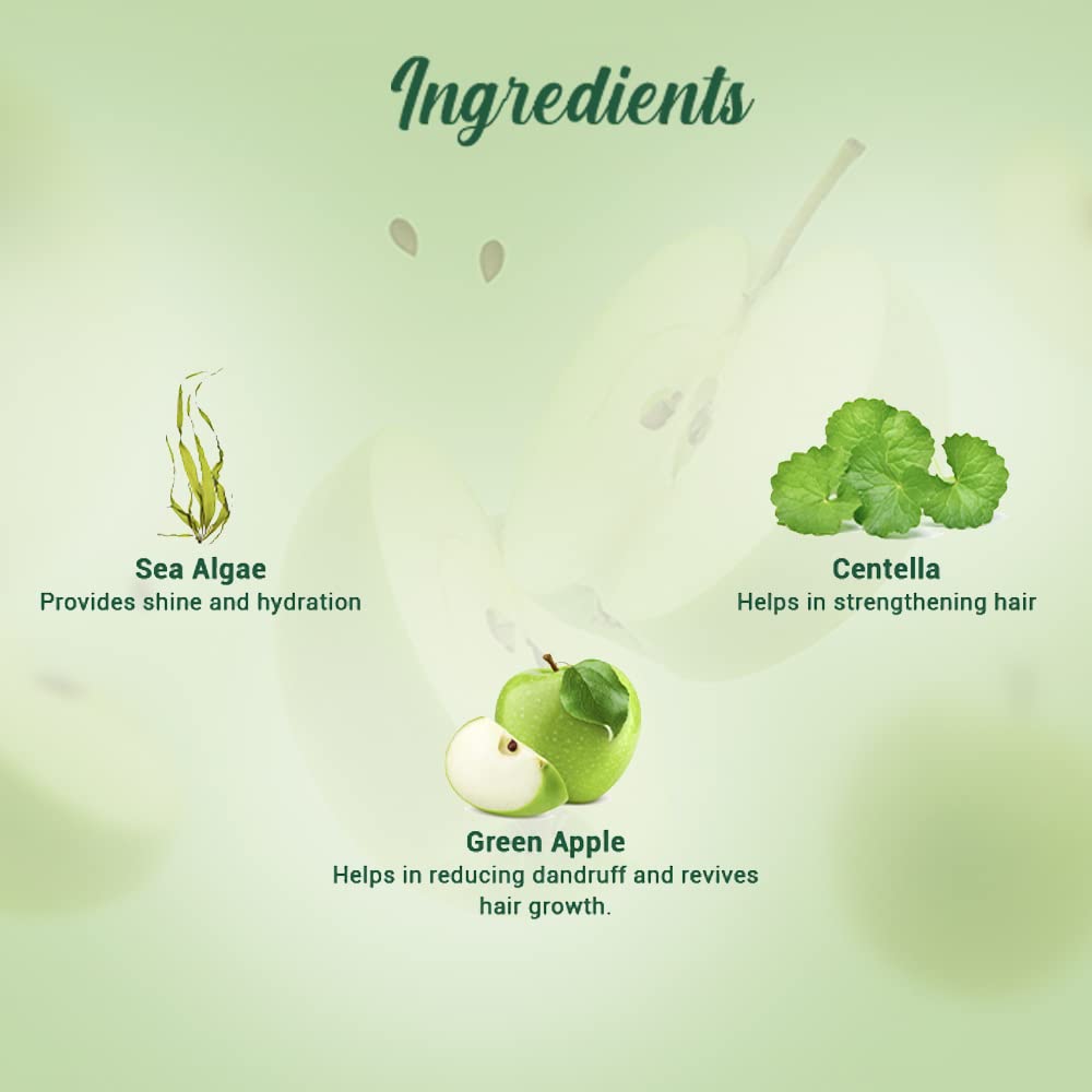 Biotique Green Apple Shine & Gloss Shampoo & Conditioner| - 190 ml