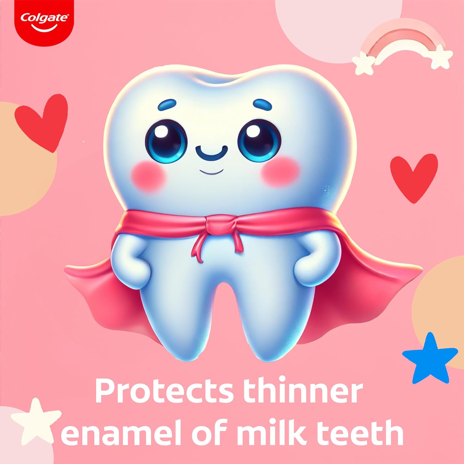 Colgate Toothpaste For Kids (3-5 Years), Natural Strawberry Flavor, Cavity Protection Tooth Paste - 80gm