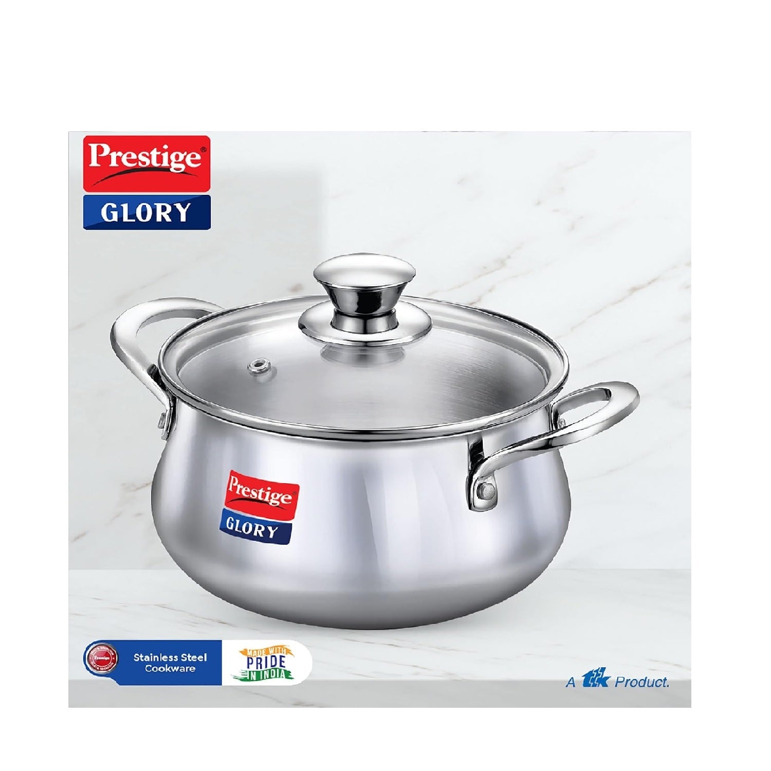 Prestige Stainless Steel Handi with Lid | |Unique tri-ply Bottom