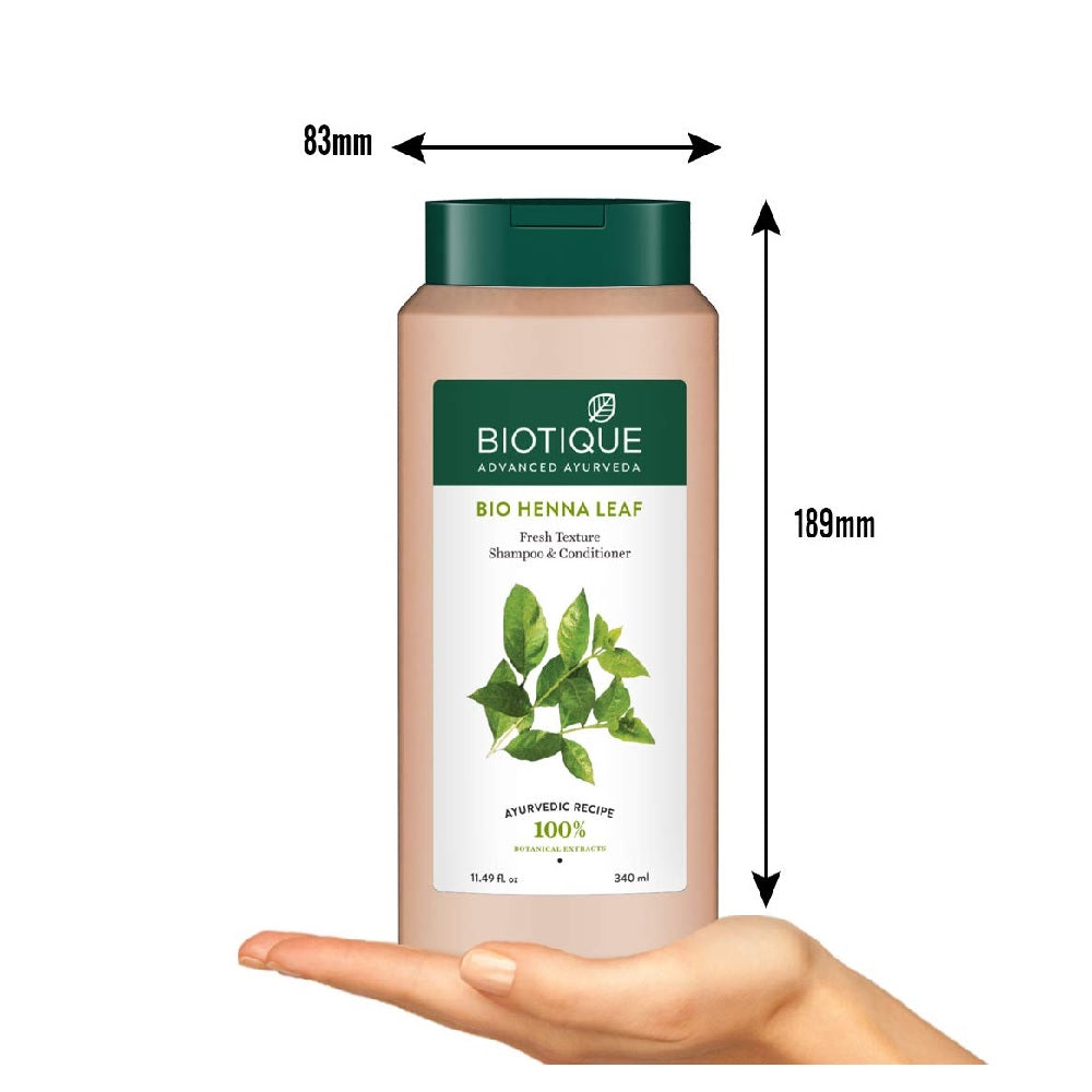 Biotique Bio Henna Leaf Fresh Texture Shampoo & Conditioner, 340 ml