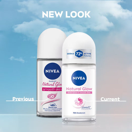 Nivea Natural Glow Smooth Skin Deodorant Roll On For Women - 50 ml