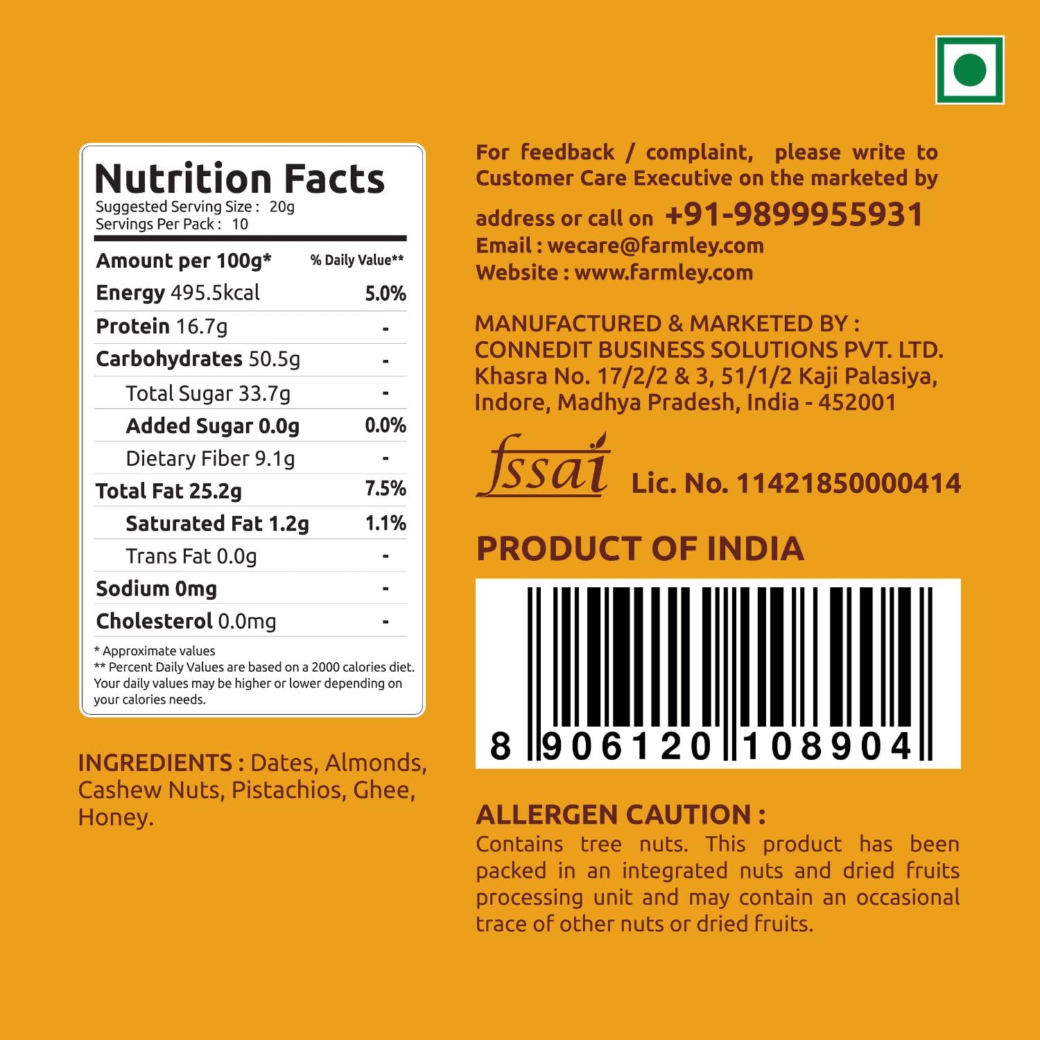 Farmley Classic Date Bites 200 gm