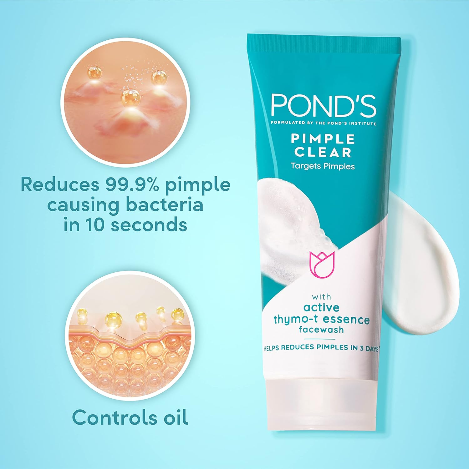 Ponds Pimple Clear Face Wash - 100 gm
