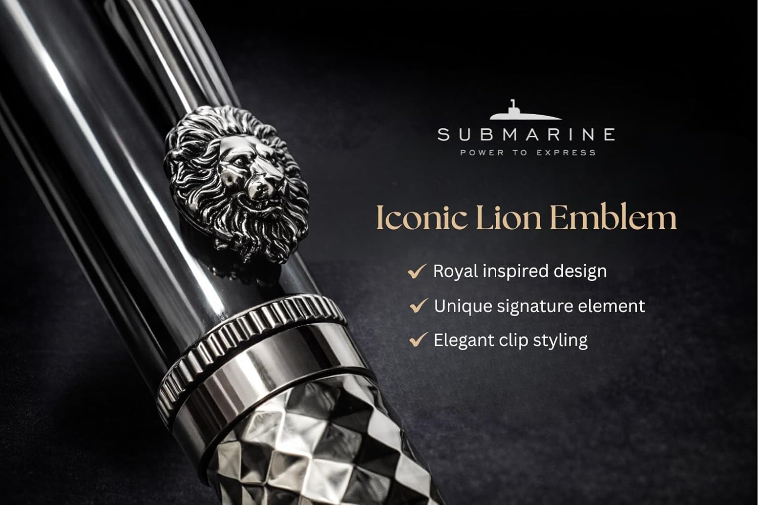 Submarine 1551 Premium Royal Edition Iconic Lion Emblem Metal Ball Pen