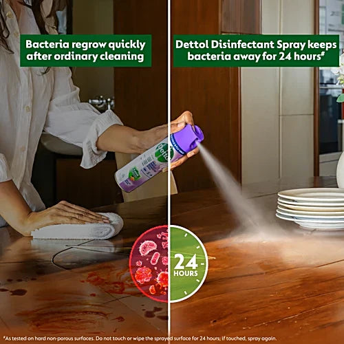 Dettol Multi-Surface Disinfectant Spray - Orchard Bloom, 24 Hours Antibacterial Protection, 225 ml