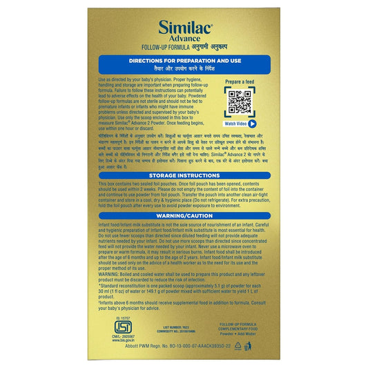 Similac Advance Stage 2 Infant Formula (6 to 12 months) 800 g