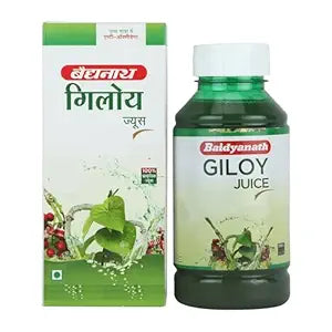 Baidyanath Giloy Juice (500ml) for Chronic Fever, Boots Immunity, Improves Digestion, Diabetes, Anxiety