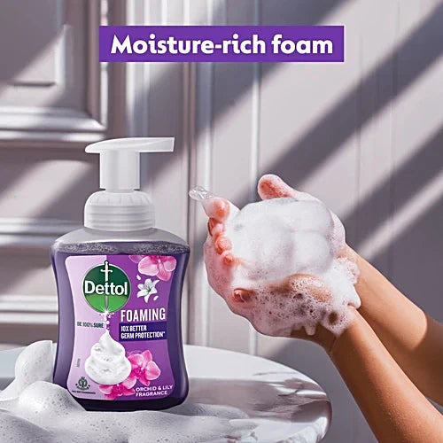Dettol Orchid & Lily Fragrance Foaming Handwash, 250 ml