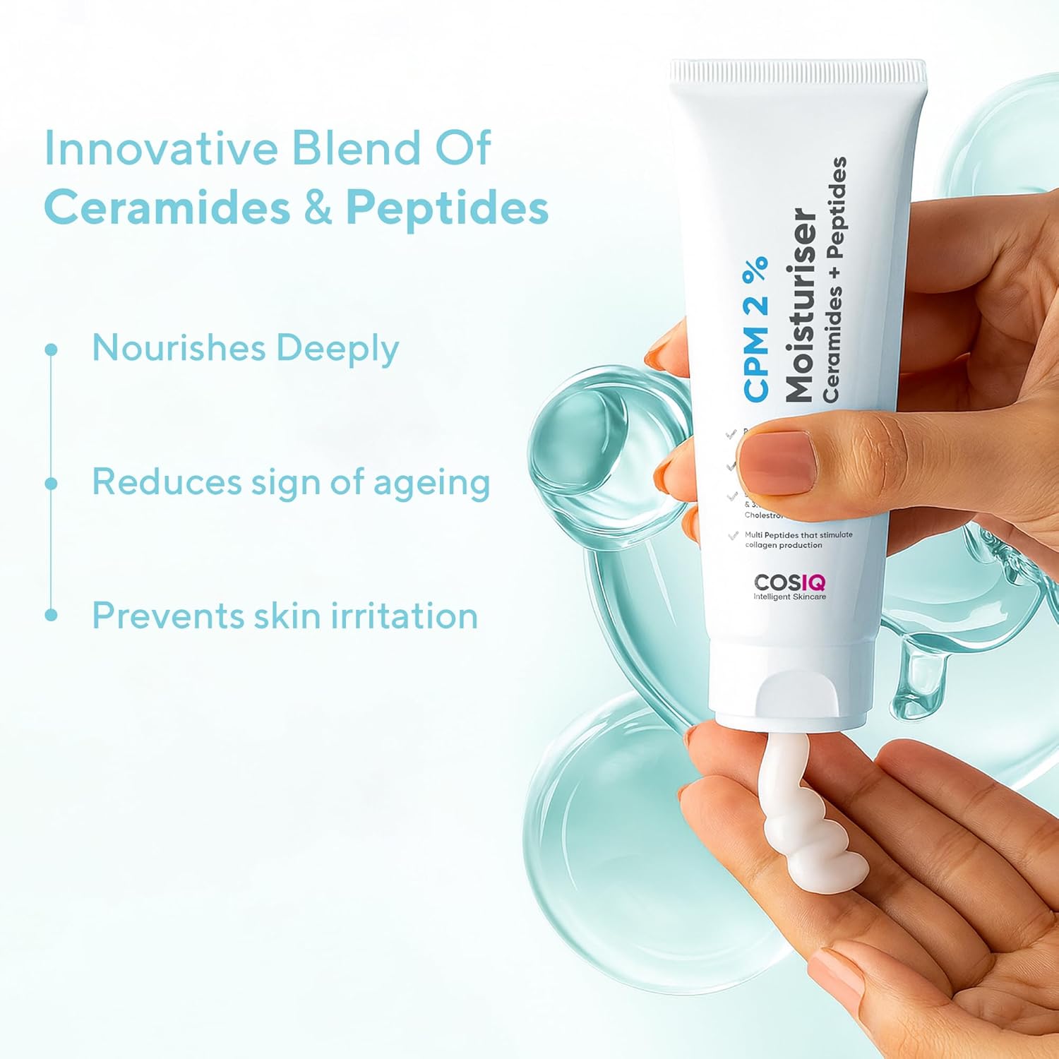 Cos-IQ CPM 2% Ceramides & Peptides Moisturizer - 100 ml
