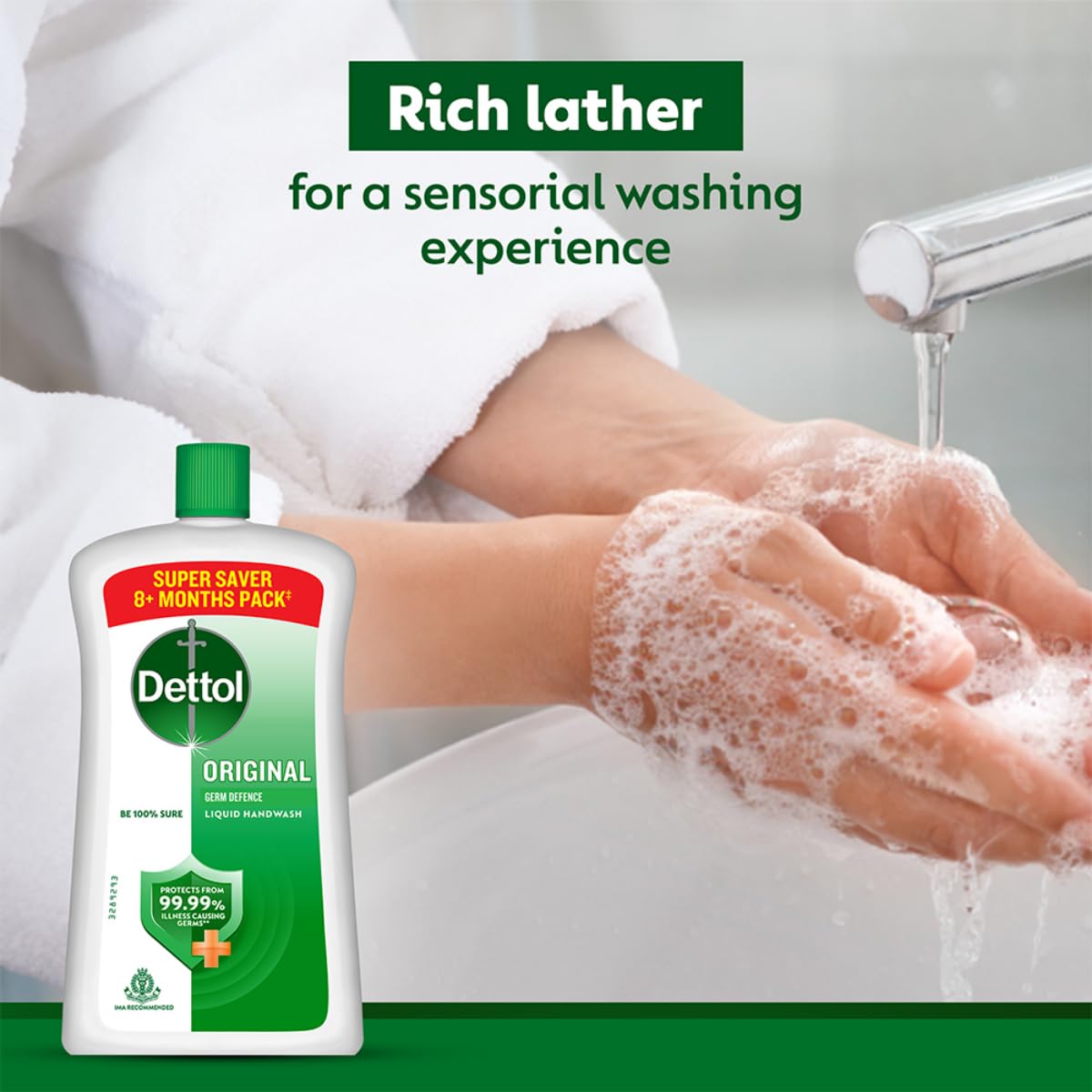 Dettol Liquid Handwash Bottle - Original Hand Wash- 875ml |