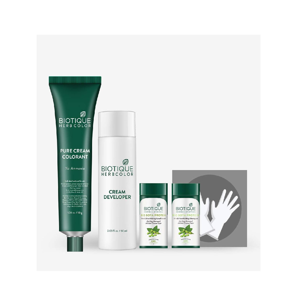 Biotique Herbcolor Conditioning Hair Colour l Ammonia Free Hair Color l 9 Organic Herbal Extracts l Natural and Healthy Shine l 50g + 110ml| Brown 4N