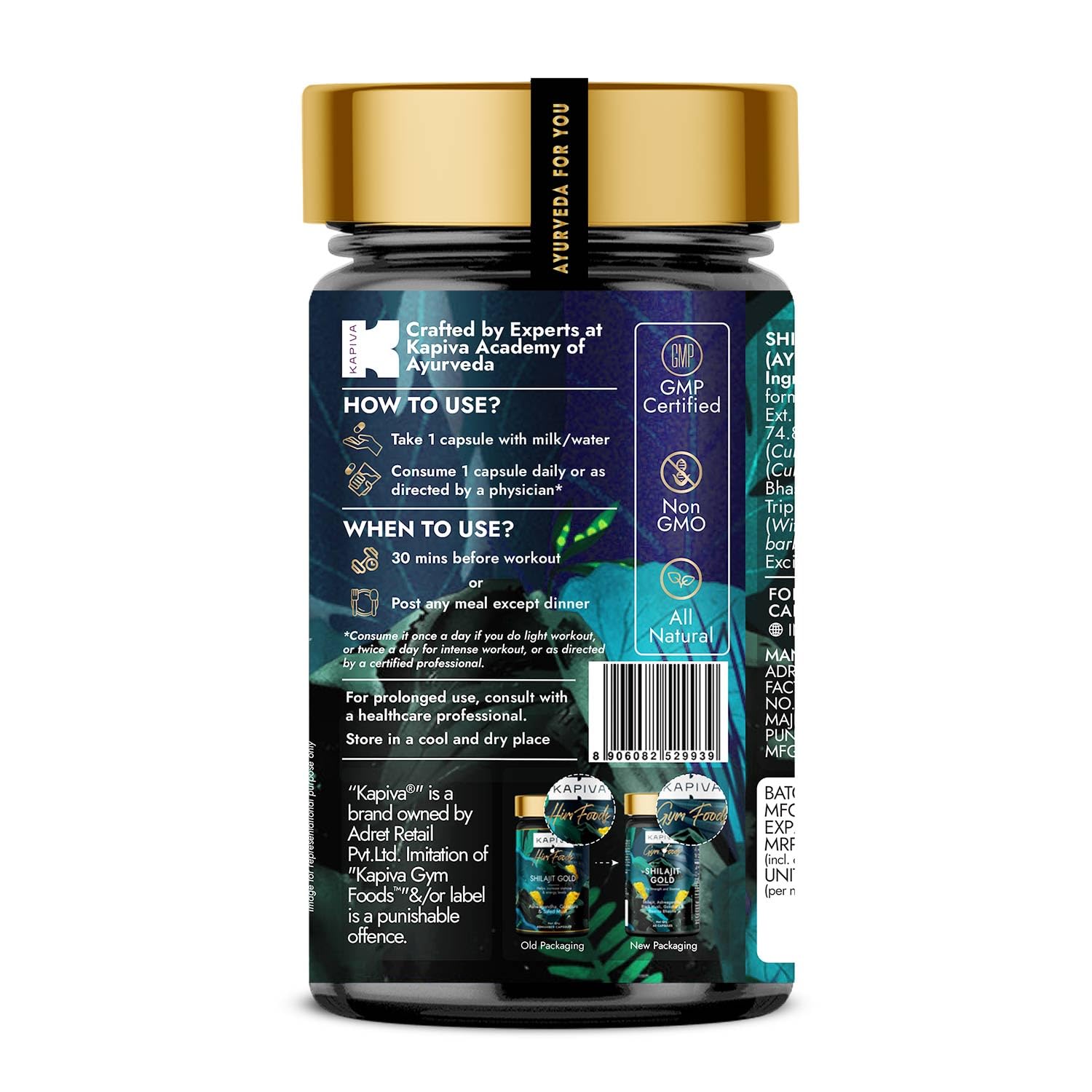Kapiva Ayurveda Him Foods Sj Gold Capsules - 60 caps
