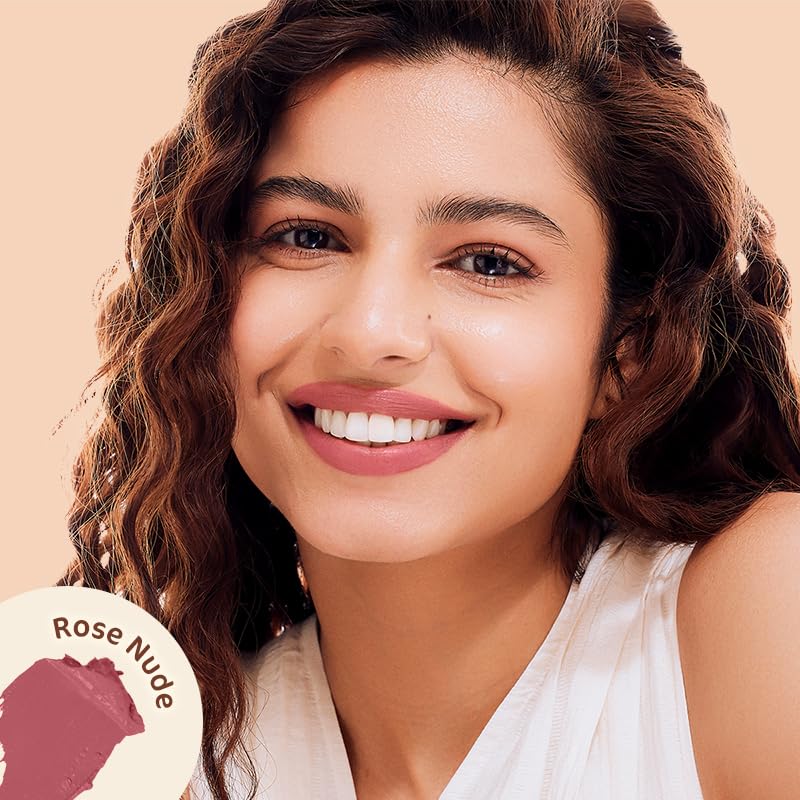 Mamaearth Creamy Matte Long Stay Lipstick - Rose Nude - 4.2 gm