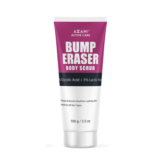 Azani Bump Eraser Body Scrub, 5% Glycolic Acid + 5% Lactic Acid – 100g | Exfoliator to Remove Body Acne