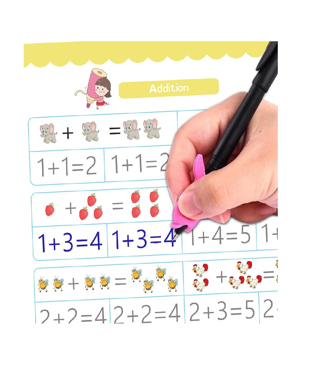 Wonder Magic Maths Practice Workbook for Preschoolers Count, Match & Solve Simple Problems  |  Spiral-bound