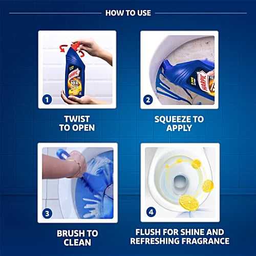 Harpic Disinfectant Toilet Cleaner Liquid - Lemon, 500 ml