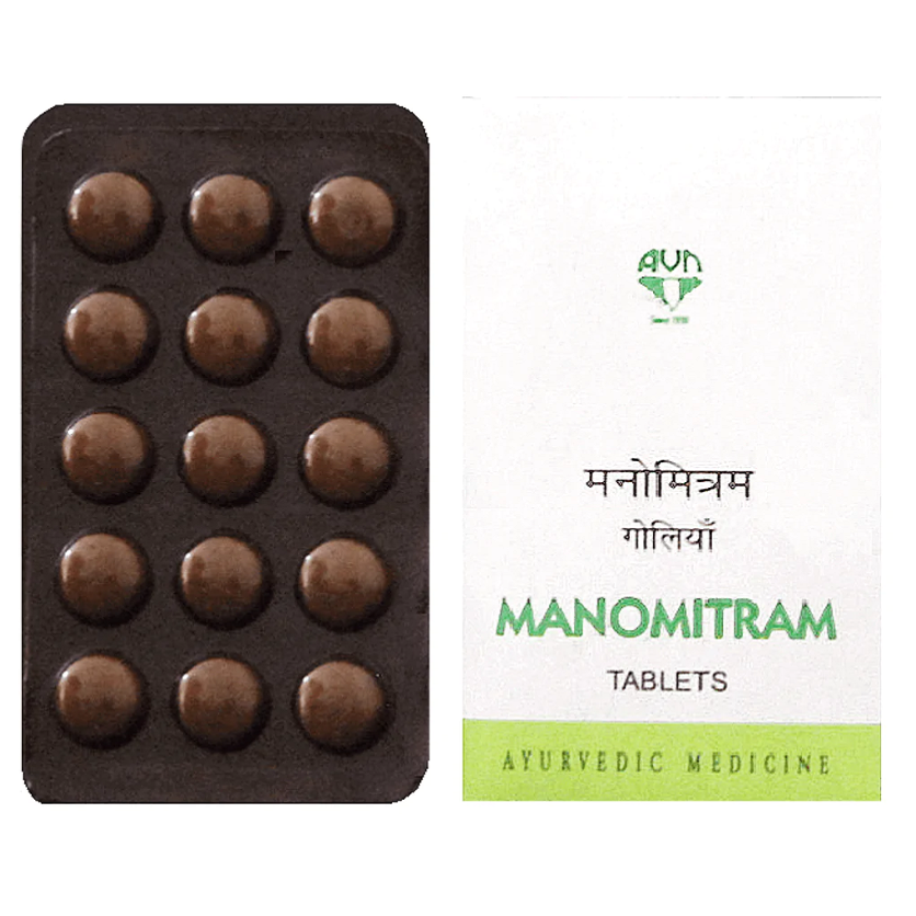 AVN Manomitram Tablets 120 Tablets For Anxiety, Depression, Mental Stress, Concentration, Grasping Power