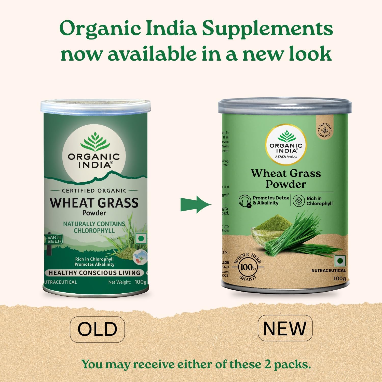 Organic India Wheat Grass Powder | Supports Energy & Immunity | 100 gm