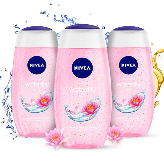 Nivea Shower Gel - Waterlily And Oil Shower Gel - Pack of 3 - 250 ml