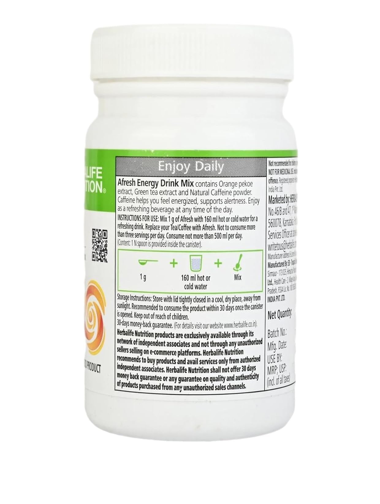 2X Herblife Afresh Energy Drink Concentrated Tea – Peach Flavor