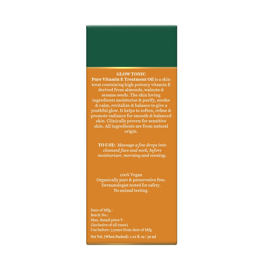 Biotique Advanced Organics Glow Tonic Pure Vitamin E Treatment Oil - 30 ml