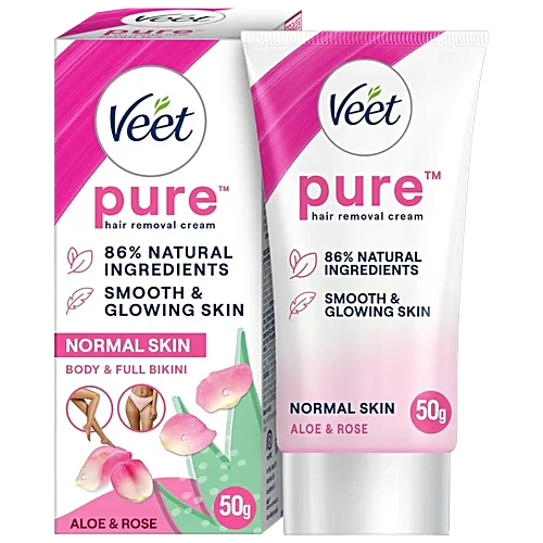 Veet Pure Hair Removal Cream - Normal Skin, For Women, 50 g