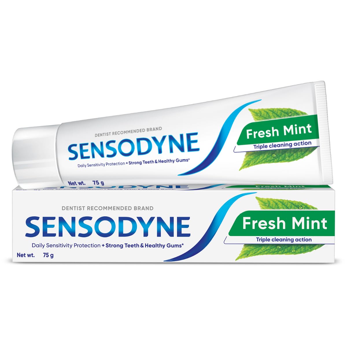 Sensodyne Toothpaste Fresh Mint | Daily Sensitivity Relief Tooth Paste Pack of 1 - 75gm | Dentist Recommended |