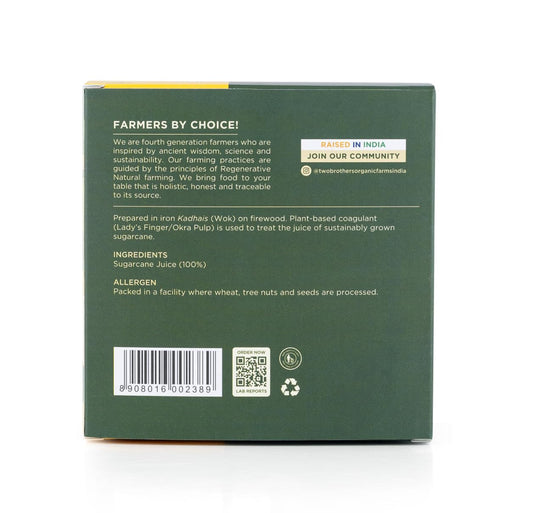 Two Brothers Organic Farms Sugarcane Jaggery | 900 Gm