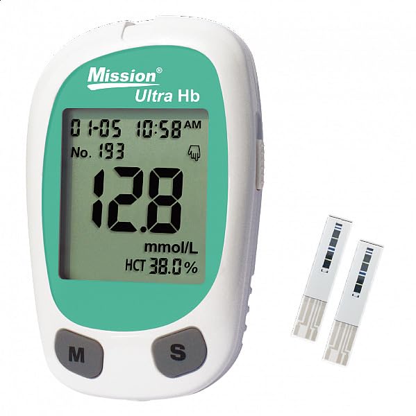 Mission Ultra Hemoglobin & Hematocrit Testing Device.
